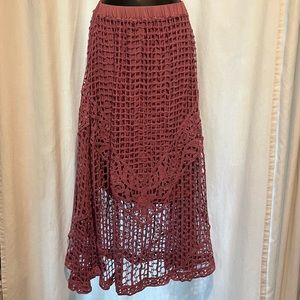 Gorgeous Crochet Maxi Skirt With Liner